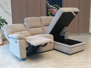 Canapé-lit inclinable de haute qualité pour la maison avec rangement, canapé inclinable électrique 3 places en forme de L pour le salon - Product Image 5