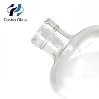 Botol Minuman Keras Kaca Bening Bulat Minimalis 500ml Grosir Kustom, Wadah Isi Ulang, Botol Minuman Keras Kaca 750ml
