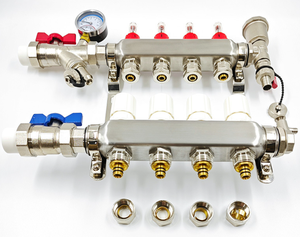 Hiện đại thép không gỉ đa dạng dưới sàn hệ thống sưởi ấm 230V nước nhà phân phối Collector pex cho căn hộ sử dụng - Product Image 5