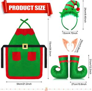 Disfraz <span class=keywords><strong>de</strong></span> Navidad <span class=keywords><strong>para</strong></span> <span class=keywords><strong>mujer</strong></span>, <span class=keywords><strong>elfo</strong></span> <span class=keywords><strong>de</strong></span> Navidad, delantal <span class=keywords><strong>de</strong></span> Cosplay, sombrero <span class=keywords><strong>de</strong></span> Papá Noel, pantimedias a rayas, cubierta <span class=keywords><strong>de</strong></span> zapatos, <span class=keywords><strong>traje</strong></span>, regalos <span class=keywords><strong>de</strong></span> fiesta <span class=keywords><strong>de</strong></span> Navidad <span class=keywords><strong>para</strong></span> <span class=keywords><strong>mujer</strong></span> - Product Image 4