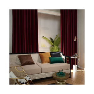 Recommander élégant 100% polyester velours tissu décoré motorisé rideau automatique de scène occultant pour l'école de théâtre d'église - Product Image 1