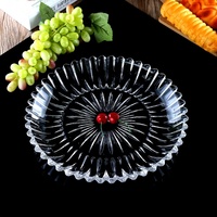 Plateau à fruits rond en acrylique créatif, modèle BY-8100, pour utilisation dans les bars KTV, les hôtels - Plateau transparent pour en-cas et fruits secs