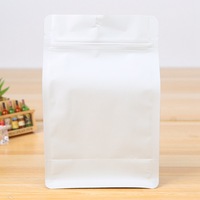 Pochette en papier Kraft brun scellé à chaud, emballage à fermeture éclair pour café grains de fruits secs, unités