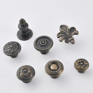 European Style <b>Cabinet</b> Knob Zinc Alloy Antique Bronze Drawer Handle Round Durable Furniture Pull - Product Image 1