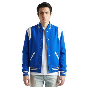 Custom Made High Street <b>Leather</b> Sleeves Letterman Varsity Breathable Winter <b>Long</b> Sleeves Baseball <b>Jacket</b> for Men women - Product Image 1