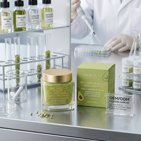 Masque hydratant à l'avocat fermenté, format voyage, solution de soin de la peau pour les déplacements, emballage compact, OEM/ODM
