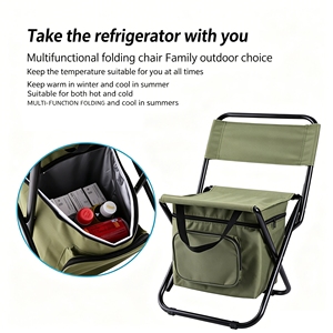Heat Preservation Folding Seat <b>Stool</b> Portable Camping Fishing Collapsible Chair with Backpack and Cooler Bag - Product Image 4