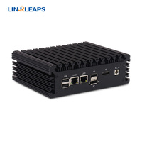 Linkleaps 12th Gen N100 Fanless Mini PC industrial 4GB RAM 2x 2.5GbE 2x RS232 RS485 3x HD Displays Computadora integrada Producto caliente
