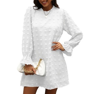 Vestido Casual Holgado <span class=keywords><strong>de</strong></span> Gasa con Cuello <span class=keywords><strong>Peter</strong></span> <span class=keywords><strong>Pan</strong></span> y Mangas Campana, Estilo Retro-Chic, Novedades <span class=keywords><strong>de</strong></span> Verano - Product Image 1