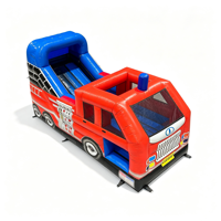 FAN BOUNCE Toboggan gonflable commercial extérieur en PVC pour camion de pompiers