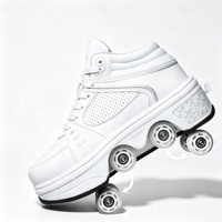 Patins à roulettes réglables et rétractables de qualité supérieure Liekick 2-en-1 avec éclairage LED, roulements ABEC-7, légers, pour sports de plein air