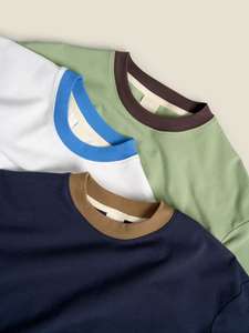 T-shirt pour homme de haute qualité, style Y2K, été, nouveau, col rond, coton, manches courtes, couleurs contrastées - Product Image 6