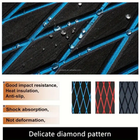 Alas Lantai EVA Foam 6mm Motif Diamond Mudah Dipasang Anti Selip Tahan Air Desain Modern Alas Dek Kapal Luar Ruangan