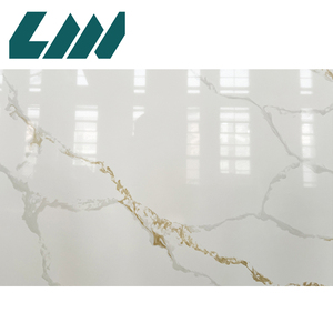 Produttore diretta lastra di marmo artificiale <span class=keywords><strong>Calacatta</strong></span> pietra di quarzo Custom CE moderna decorazione <span class=keywords><strong>cucina</strong></span> oro bianco piani <span class=keywords><strong>cucina</strong></span> - Product Image 3