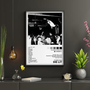 Copertina dell'album musicale astratto di Playboi Carti "<span class=keywords><strong>Die</strong></span> <span class=keywords><strong>Lit</strong></span>", stampa su tela, decorazione da parete per la stanza, pittura decorativa per la casa - Product Image 5
