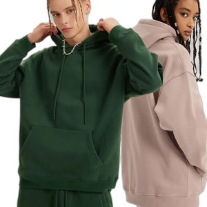 Conjunto de sudaderas con capucha y pantalones de chándal apilados de algodón informal de 2 piezas Unisex de alta calidad Logotipo personalizado 345G Tallas grandes para hombres Sin MOQ - Product Image 2