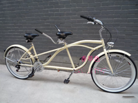 Vélo double rétro 4OEM à 18 vitesses pour parents et enfants