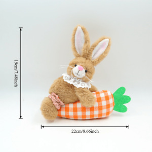 Peluche Lapin de Pâques Décorative, Jouet en Peluche Lapin Rembourré, Décoration de Table pour les Fêtes Printanières, Cadeau, Ornement de Maison, Vente en Gros - Product Image 6