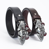 Boucle de ceinture entièrement automatique XINLAI, design ailes métalliques argentées et os de guitare, imprimée numériquement, haute qualité, tendance et populaire