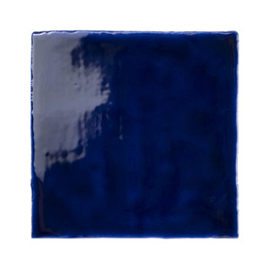 Piastrella Creta 13x13 Cm Blu Scuro Lucido con Bordi Irregolari Spessore 9 Mm - Product Image 5