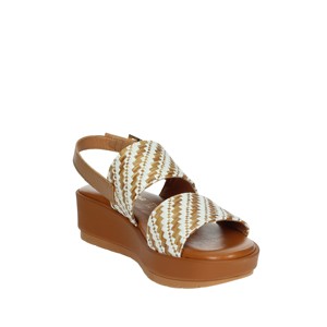 Sandali con tacco aperto a punta estiva da 91 M con soletta in gomma resistente e soletta in PU con comodo zeppa in pelle - Product Image 5