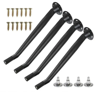 Pieds de meubles coniques en fer robustes pour usage commercial, modernes, pour table à manger, meuble TV, canapé, salon, chambre, personnalisables, en gros