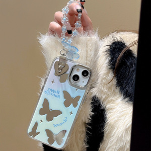 <span class=keywords><strong>เคส</strong></span>โทรศัพท์ Honatop สำหรับ iPhone 15/14ProMax แบบกระจกเงา ลายผีเสื้อ พร้อมสายคล้องข้อมือ - Product Image 3