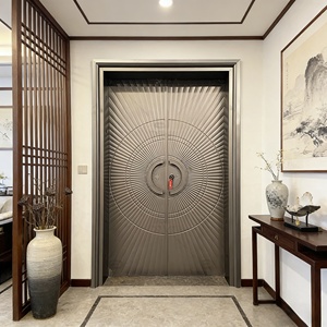 Puerta de Acero de Diseño de Lujo, Puerta de Entrada de Seguridad Moderna para Entrada Principal Residencial, Puerta Principal Duradera y Elegante - Product Image 6