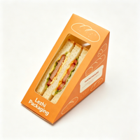 Boîte d'emballage personnalisée pour croissants, chips, pain, gaufrettes, œufs, toasts, sandwichs, petit-déjeuner, boîte à sandwichs aux œufs