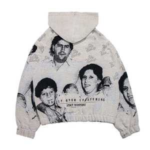 <span class=keywords><strong>Sudadera</strong></span> con Capucha y Cremallera de Diseño Familiar Personalizado, Tejido Jacquard, Otoño, ODM, Poliéster/Algodón - Product Image 5