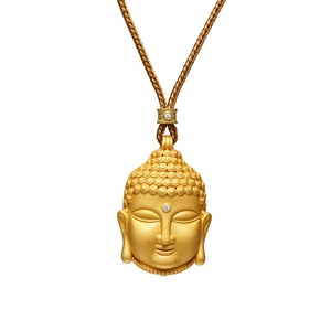 Collier Bouddha en or polyvalent de style chinois classique FYXL1280 - Product Image 4
