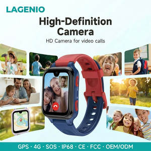 Montre connectée pour enfants LAGENIO Secure 4G avec carte SIM, GPS, alarme SOS, caméra de visioconférence, protection de la sécurité des enfants - Product Image 1