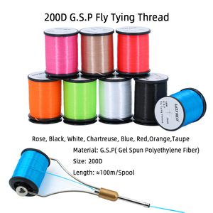 Chỉ câu ruồi Polyethylene 30D 50D 75D 100D 200D chắc chắn, màu trắng đen, dùng cho câu ruồi nước mặn/câu cá chó, làm jig. - Product Image 5