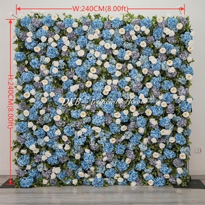 DKB Wholesale <b>Artificial</b> Rose Flower Wall Background Dake Flower for Outdoor Valentine's Day Wedding Decoration - Product Image 2