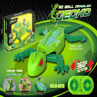 Robot Gecko Télécommandé 2.4G, Jouet Rechargeable Grimpant aux Murs avec Lumières Colorées, Portée 50M, Jouet Électrique d'Intérieur/Extérieur pour Farces
