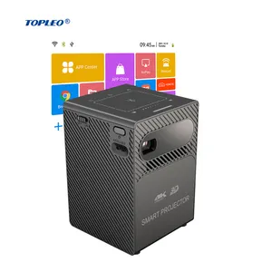 Topleo OEM DLP Xách Tay Chiếu Phim Nhỏ Ngoài Trời Rạp Hát Tại Nhà Điện Thoại Di Động Video Mini 4K Tường 3D DLP Chiếu