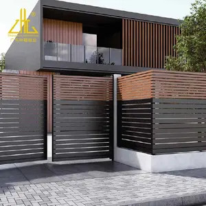 ZHONGLIAN Modern garden black solid powder coat tube profilo decorativo per recinzione in alluminio da giardino
