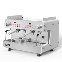 Machine à expresso semi-automatique italienne à double groupe Summit, en acier inoxydable, 9 bars de pression, 3500W, capacité de 11L, vente chaude