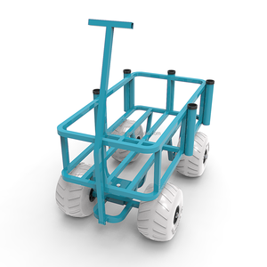 Carrello da Pesca Pieghevole in Alluminio con Quattro Ruote Gonfiabili, Capacità di Carico 120kg, Portatile, Personalizzabile OEM, per Spiaggia - Product Image 4