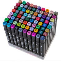 Marqueurs à alcool à double pointe de 80 couleurs Marqueurs d'art pour enfants et adultes Ensemble de coloriage et de dessin Emballage