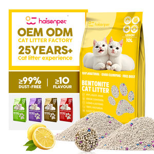 Arena para gatos OEM ODM Muestras gratuitas Control de olores Café Limón Lavanda Agrupación Bentonita Arena para gatos - Product Image 1