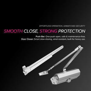 Portes de magasin commerciales, portes en verre <span class=keywords><strong>avec</strong></span> cadre en aluminium résistant au vent, design contemporain - Product Image 4