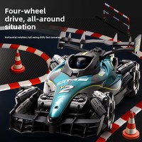 Voiture de course de formule 1 électrique 4x4 Border Electric avec modes de télécommande doubles, lumières, musique, effet de brume, portée de 80 m, prête à l'emploi