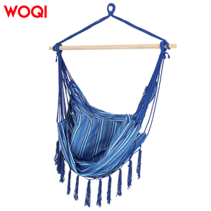 Pamuk halat püskül ile WOQI en iyi hamak katlanabilir kapalı/kamp için dış mekan teli sandalye - Product Image 2