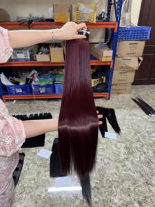 Extensions de cheveux humains vietnamiens 100% vierges, cheveux noirs naturels, doux, lisses, épais, pour la vente en gros et l'exportation - Product Image 2