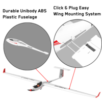 ASW28 2600MM envergure sans balai avion RC télécommande avion planeur jouet pour adultes