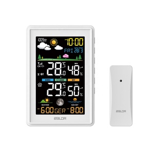BALDR B0360 stazione meteorologica Wireless <span class=keywords><strong>digitale</strong></span> a colori DCF termoigrometro esterno per interni previsioni <span class=keywords><strong>meteo</strong></span> al tramonto con barometro - Product Image 2