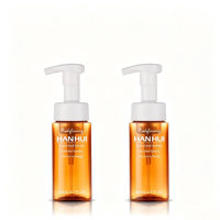 Flacon pompe carré en PET de 200 ml, ambre transparent, pour savon moussant, distributeur de savon pour les mains, nettoyant visage, mousse cosmétique