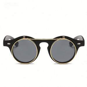Gafas de Sol Redondas de Metal Estilo Steampunk Retro UV400 para Hombre y Mujer, Modelo 2021 - Product Image 2