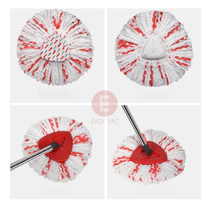 Accessoire de tête <span class=keywords><strong>triangulaire</strong></span> rotative en microfibre sans lavage pour <span class=keywords><strong>aspirateur</strong></span>-serpillière électrique réutilisable à seau unique haute efficacité - Product Image 2